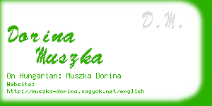 dorina muszka business card
